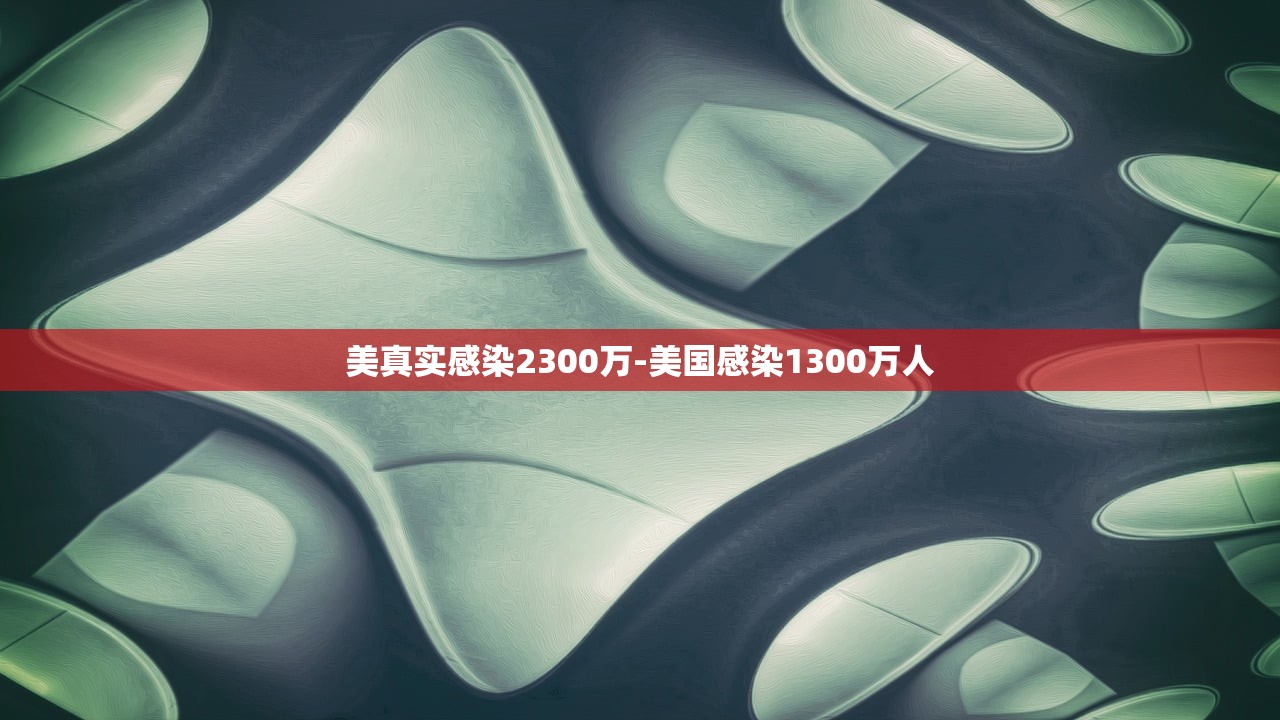 美真实感染2300万-美国感染1300万人